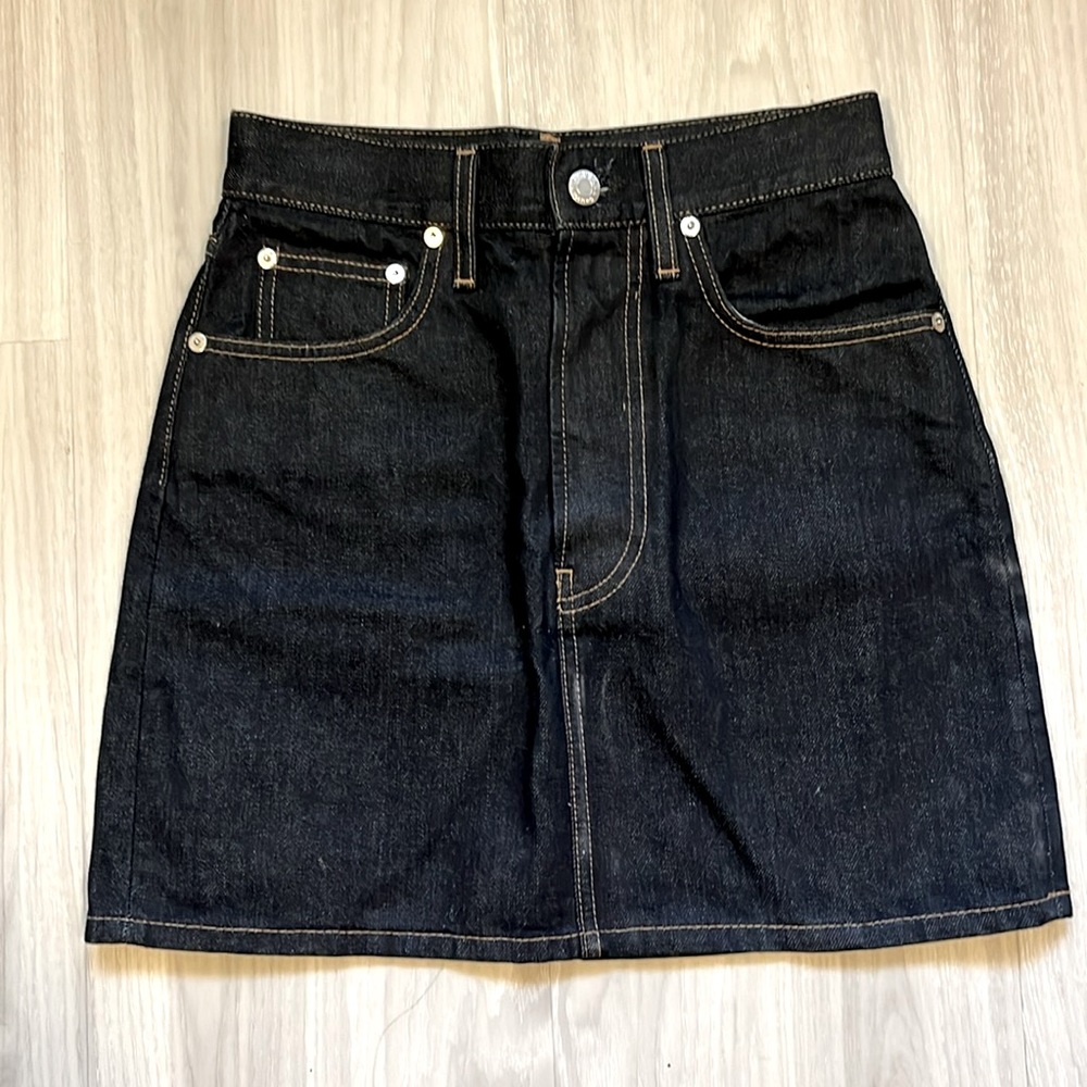 Helmut Lang dark indigo miniskirt